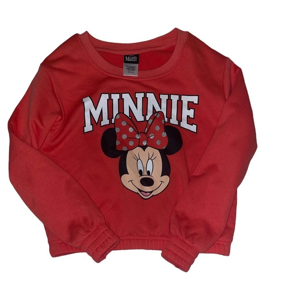 Disney Minnie Mouse Red Girls Sweater Size 7